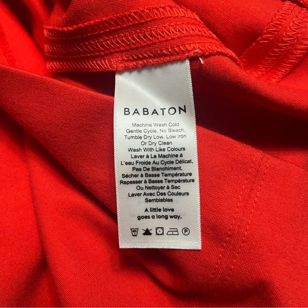 BABATON Aritzia Ruffle off the shoulder cocktail dress size 2 wedding guest - Picture 9 of 10